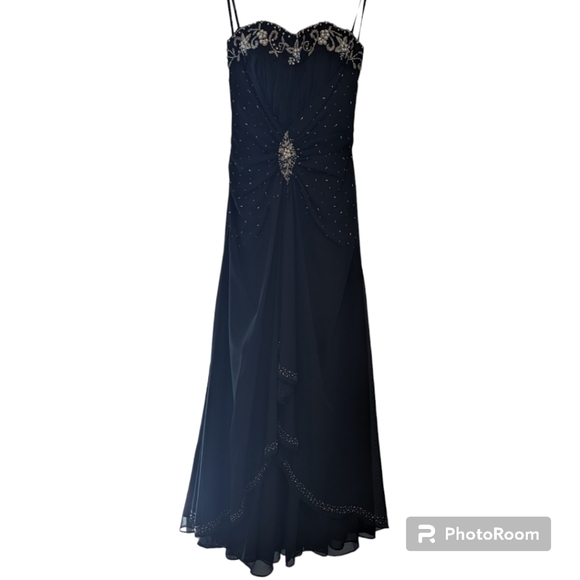 Strapless High-low Formal Dress w. Wrap - Picture 2 of 10